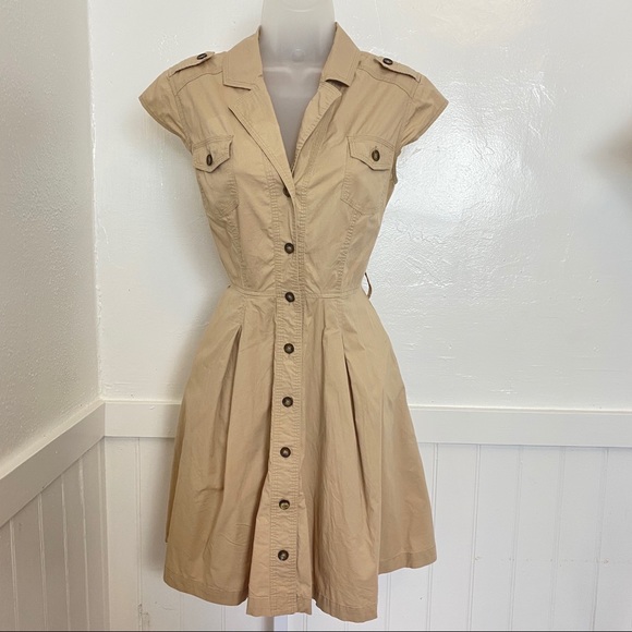 BCX Dresses & Skirts - BCX Women’s Midi Tan Shirtdress EUC | M